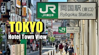 Tokyo’s Hotel “Budget” Town  Ryogoku amp Sumo Arena Street View [upl. by Anelad]