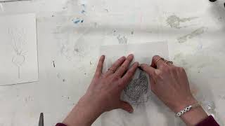 Taking a Quick Proof of your Linocut with a Rubbing [upl. by Richers]