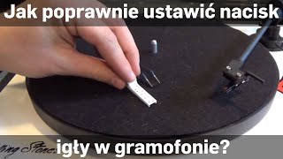 Jak poprawnie ustawić nacisk igły w gramofonie za pomocą wagi Ortofon [upl. by Aitra]