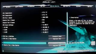 BIOS UEFI Setup  ASROCK A320M  HD [upl. by Nauqram]