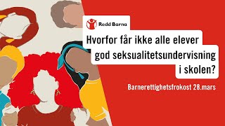 Barnerettighetsfrokost om seksualitetsundervisning i skolen  280323 [upl. by Eeral]