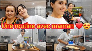 Ma routine quotidienne avec mon ange 🔥 un plat traditionnel kabyle  couscous aux légumes 🍗 [upl. by Thomey]