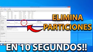 Como ELIMINAR PARTICIONES en Windows 10 Método 2024 ✅  👍 [upl. by Nefen990]