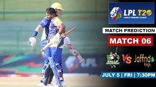 Galle Marvels vs Jaffna Kings match prediction  GM vs JK Match Prediction  LPL 2024 [upl. by Enelaehs967]