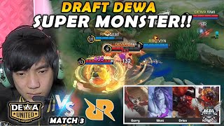 RRQ BENER2 TEROUTDRAFT DI GAME TERAKHIR GILA INI DRAFT DEWA SEREM  RRQ VS DEWA MATCH 3 [upl. by Cherish]