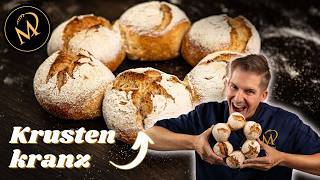 Rustikaler Krustenkranz  Super knusprige Brötchen selber backen [upl. by Kassia87]