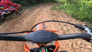 6 Year Old Just Putting In Laps On KTM SX E5 [upl. by Enymsaj612]