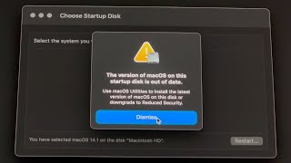 The version of macOS on this startup disk is out of date Error Message Mac Fix [upl. by Sidnee175]