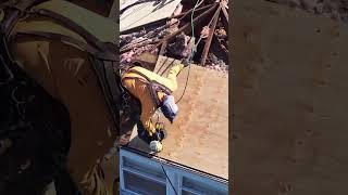 Cedar shake roof replacement Lynbrook NY construction funny roofing vlog shakeroof roof [upl. by Eseret182]