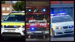 Fire Engines Police Cars and Ambulances responding  Compilation 15 [upl. by Annaek465]