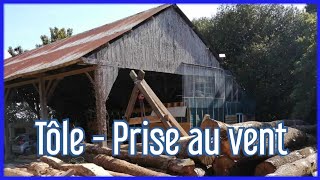 Toiture en tôle hangar étanchéité au vent cest reparti pour 10 ans [upl. by Palmore]