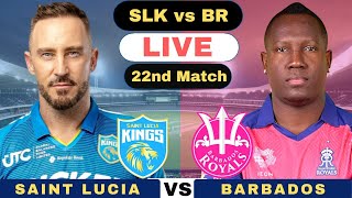 CPL Live Saint Lucia Kings vs Barbados Royals T20  SLK vs BR Live 22nd Match CPL 2024 [upl. by Hokanson421]