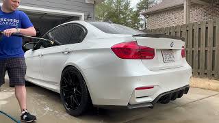 BMW M3 F80 Mineral White Metallic  Car Detailing  ASMR  Some Music [upl. by Lilybelle]