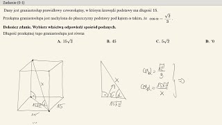 Matura 2023  zadanie 25  graniastosłup [upl. by Yenaj]