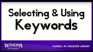 Selecting amp Using Keywords [upl. by Efren279]