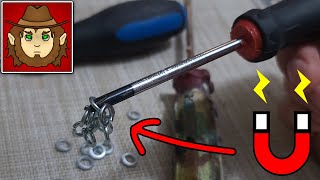 Easily Permanently Magnetize Most Screwdrivers  Tools amp Utensils amp Demagnetize Them Hack  Trick [upl. by Whiffen]