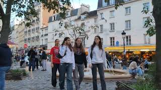 Paris 🇫🇷 Quartier latin Rue Mouffetard Latin Quarter Pl de la Contrescarpe [upl. by Mauri]