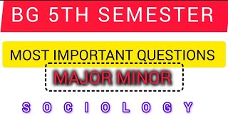 most important questions 5th semester Sociology Theoretical Perspectives Major J1  Minor course [upl. by Gensmer]