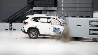 2023 BMW X1 passengerside small overlap IIHS crash test [upl. by Aitel340]