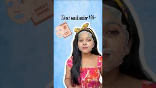 Sheet mask review sheetmasks sheetmaskreview glowingskin skincaretips skincareroutine zudio [upl. by Delwyn249]