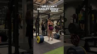 300kg girl deadlifting 💪☠️😈ytshorts shorts [upl. by Laaspere539]