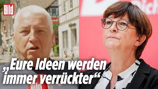 SPDChefin Saskia Esken droht mit Fahrverbot für deutsche Autofahrer [upl. by Nnahtebazile]