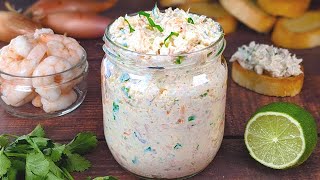 Fait en 5 min pour impressionner vos invités  Rillettes de crevettes crémeuse  Recette tartinade [upl. by Rehpotsihc]