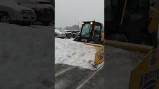 Small skid steer big snow pusher [upl. by Infield]