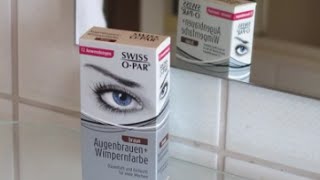 How To Augenbrauen färben mit Swiss OPar Augenbrauen und Wimpernfarbe [upl. by High]