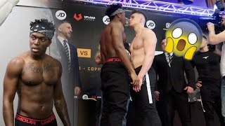 UNSEEN BACKSTAGE FOOTAGE KSI VS JOE WELLER WEIGH IN AND FACE OFF [upl. by Ivor]