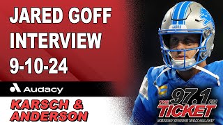 Jared Goff Interview  91024  Karsch and Anderson [upl. by Waldon812]