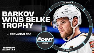 Aleksander Barkov reacts to winning Selke Trophy previews ECF vs Rangers  The Point [upl. by Gulgee]