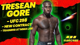 Tresean Gore on UFC 298 Training at MMA Lab amp not impressed by Du PlessisStrickland [upl. by Ardnael722]