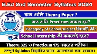 BEd 2nd Semester Syllabus 2024  Details Syllabus  Pedagogy of School Subject  BSAEU [upl. by Crotty676]