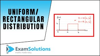 Uniform  Rectangular Distribution 1  ExamSolutions Maths Made Easy [upl. by Rufena]