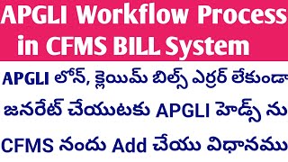 APGLI Bill Flow in CFMS How to add APGLI HoA in CFMS Generate APGLI Loan Claim Bill without errors [upl. by Vladamir]