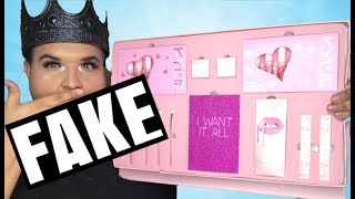 FAKE KYLIE COSMETICS BIRTHDAY COLLECTION REVIEW [upl. by Elletnahs]