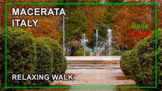 Relaxing walk exploring the Medieval City of Macerata Marche Italy  POV 4K 60fps September 2023 [upl. by Ripp]