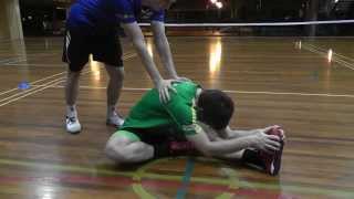 An Introduction to Sepaktakraw Part 3 Warming up and Stretching [upl. by Dreeda460]