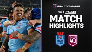 NRL 2024  Blues v Maroons  Match Highlights [upl. by Delphine]