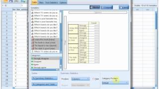 SPSS  Frequency table same categories [upl. by Pedaiah561]