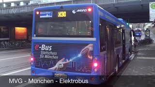 Elektrobus  MVG MÜNCHEN  LINIE X30 [upl. by Viking]