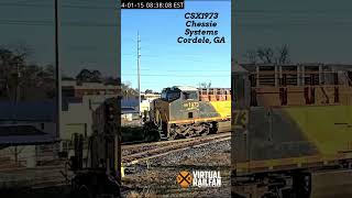 CSX 1973 at Cordele GA  Chessie Systems shorts [upl. by Htebsil]