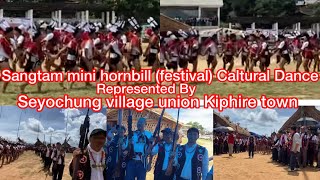 SANGTAM MINI HORNBILL FESTIVAL CULTURAL DANCE REPRESENTED BY SEYOCHUNG VILL UNION KIPHIRE TOWN [upl. by Yelrahs759]