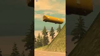 Bus vs Log Bridge BeamNGdrive shorts ytshorts bus beamngdrive gameplay cat funny viralvideo [upl. by Airitak]