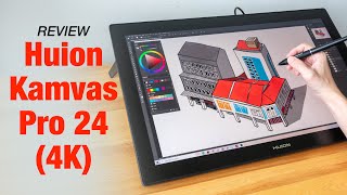 Review Huion Kamvas Pro 24 4K [upl. by Inaffets]