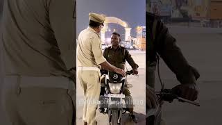 वर्दी तो वर्दी होती है हेलमेट जरूरी है।।trafficawarenes roadsafety ayodhya helmet shorts [upl. by Aicenra]