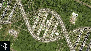 DNA City  Cities Skylines Geometric Layout in 8 Hours Timelapse Build [upl. by Tertius]