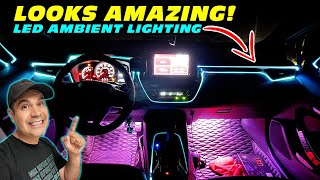 HOW TO INSTALL Car Ambient Lighting LED RGB Corolla [upl. by Feerahs]