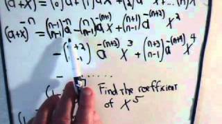 Binomial Expansion With Negative Exponent Example 1 [upl. by Hcirdla]